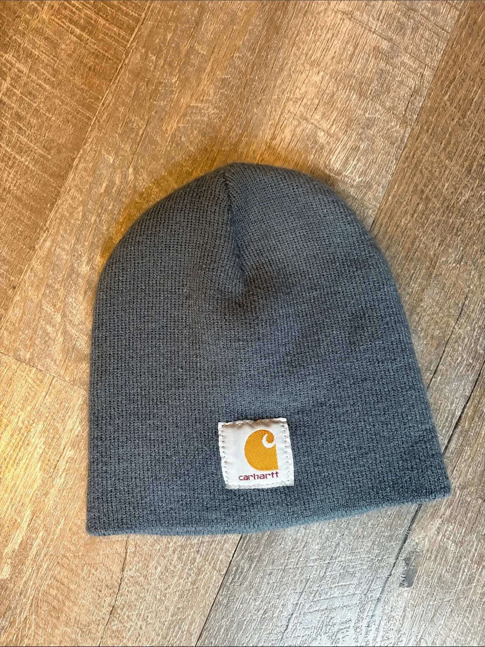 Carhartt Magnesium Gray Short Knit Beanie Hat Cap A205 e03